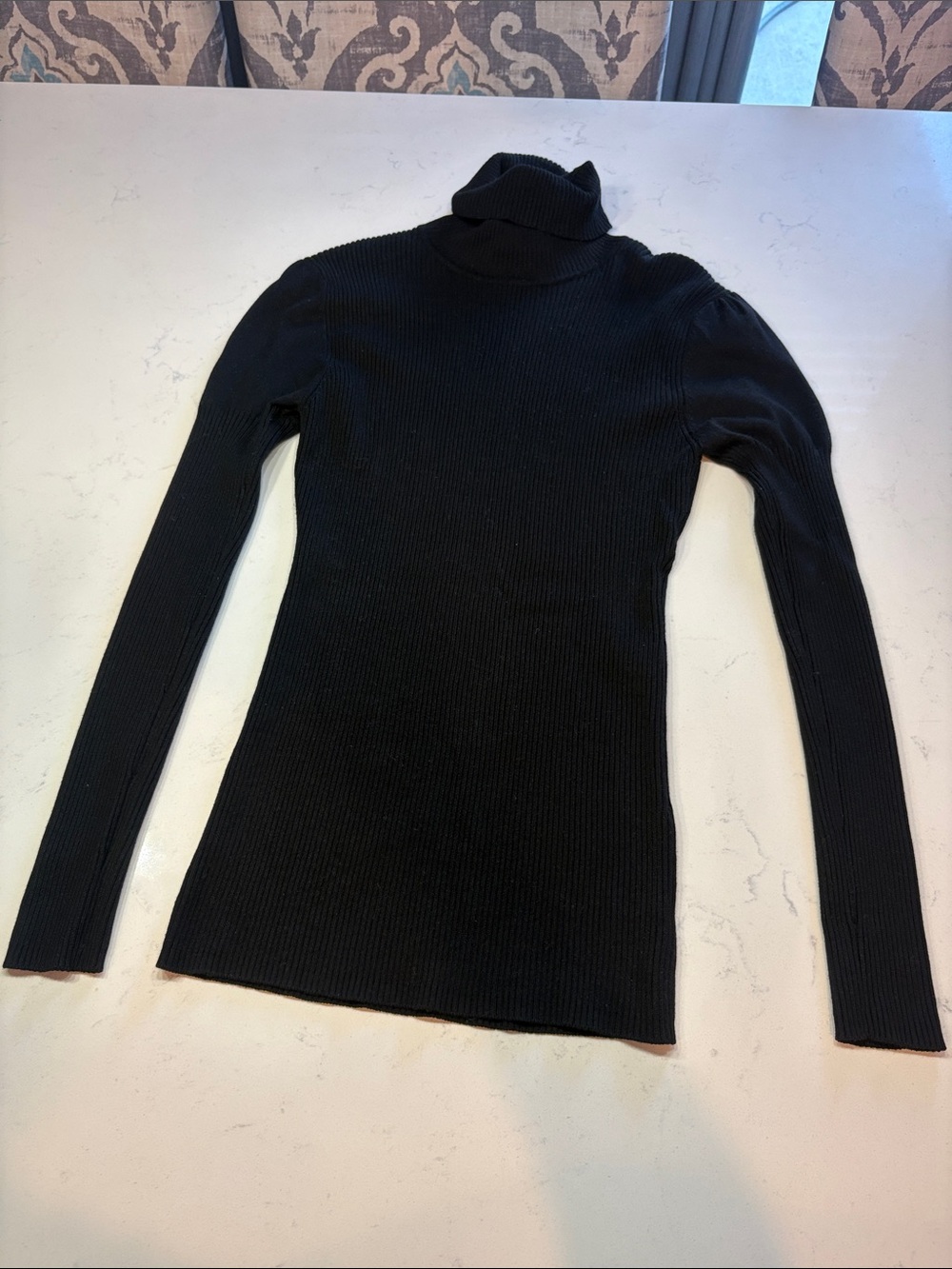 It's Our Time Black Ribbed Turtleneck Top